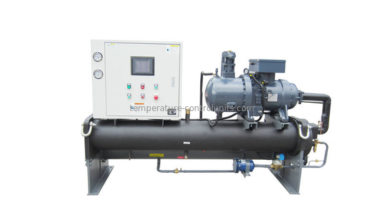 refrigerador refrigerado por agua del tornillo 22KW, máquina de enfriamiento semicerrada